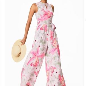 - EShakti
 Floral Print Crepe Palazzo Jumpsuit Size L/12